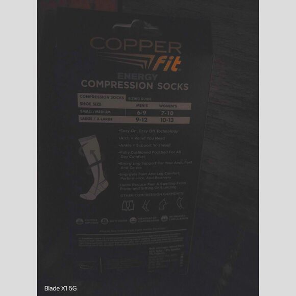 Easy On/Off Energy Compression Socks Large-Exlarge Black - Picture 5 of 7